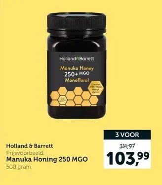 Promotie: Manuka Honing 250 MGO