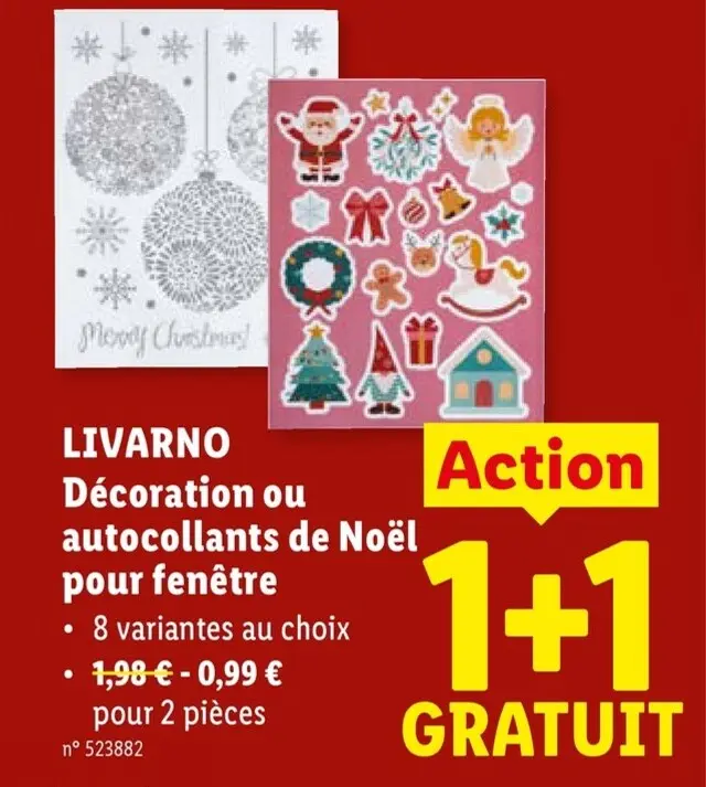 Offre: LIVARNO Décoration ou autocollants de Noël po