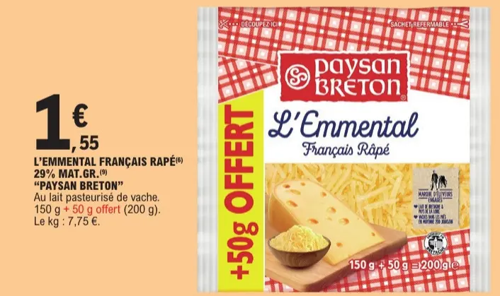 Offre: L'emmental français rapé