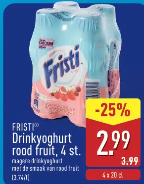 Promotie: Drinkyoghurt rood fruit