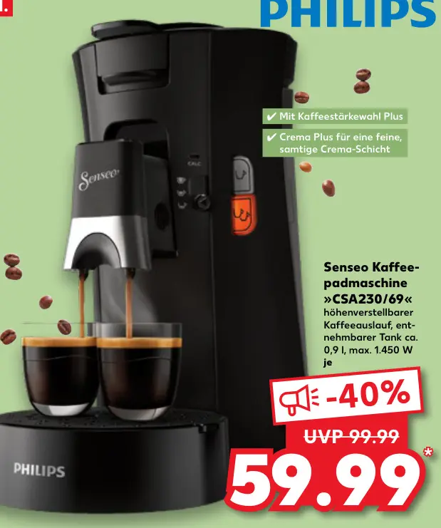 Aanbieding: Senseo Kaffeepadmaschine