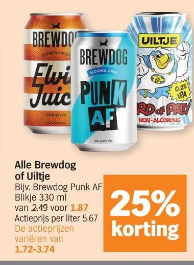 Promotie: Alle Brewdog of Uiltje