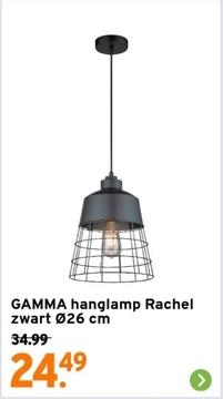 Aanbieding: GAMMA hanglamp Rachel zwart 
