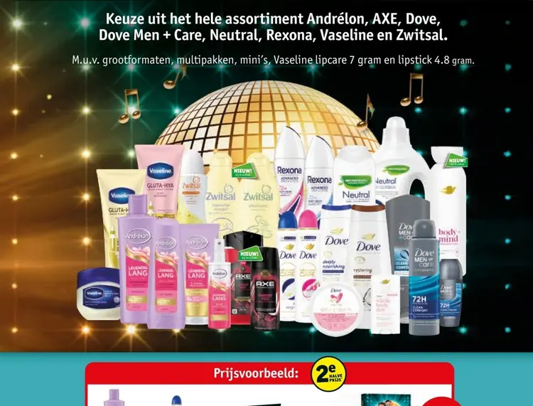 Aanbieding: Assortiment Andrélon, AXE, Dove, Dove Men + C