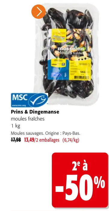 Offre: Verse mosselen