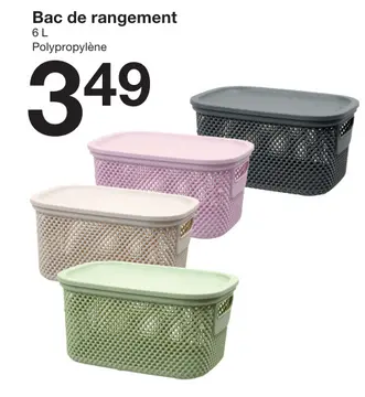 Offre: Bac de rangement