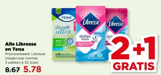 Aanbieding: Libresse Inlegkruisje normal