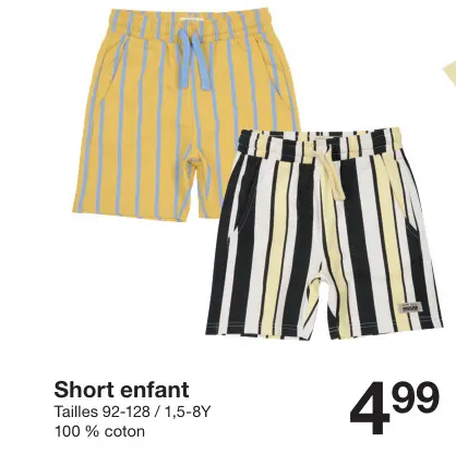 Offre: Short enfant
