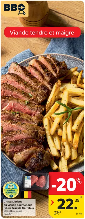 Offre: Viande tendre et maigre