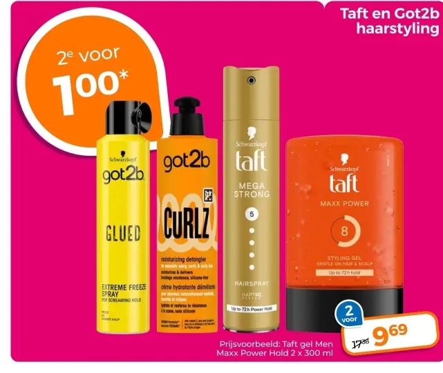 Aanbieding: Taft en Got2b haarstyling