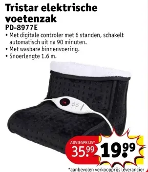 Aanbieding: Tristar elektrische voetenzak