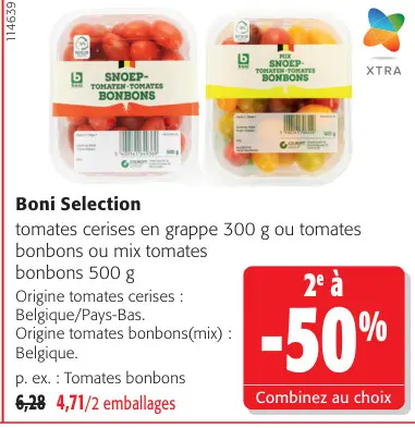 Offre: Tomates cerises ou tomates bonbons ou mix tomates bonbons