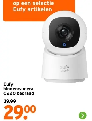 Aanbieding: Binnencamera C220 bedraad