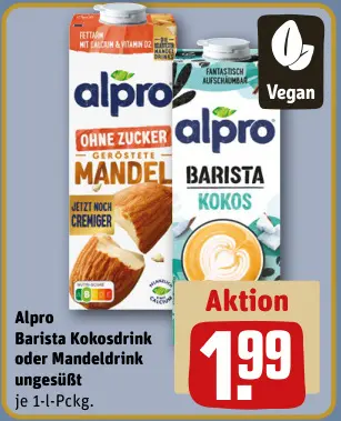 Aanbieding: Barista Kokosdrink oder Mandeldrink ungesüßt