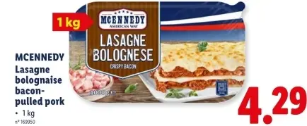 Offre: Lasagne bolognaise bacon-pulled pork