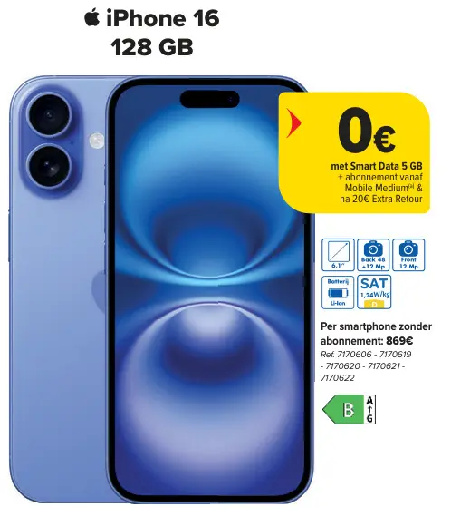 Promotie: iPhone 16 128 GB