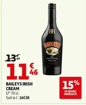 Offre: Baileys irish cream