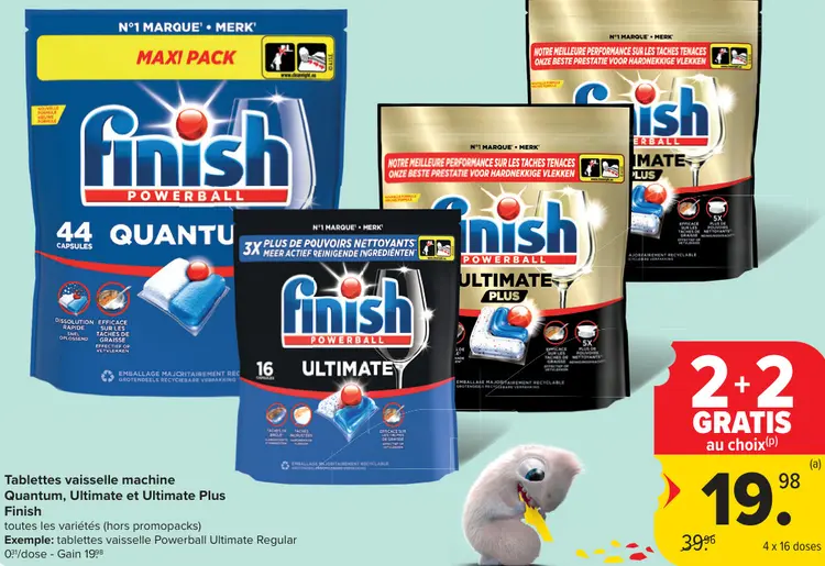 Offre: Tablettes vaisselle machine Quantum, Ultimate et Ultimate Plus
