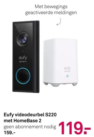 Aanbieding: Videodeurbel S220 met HomeBase 2