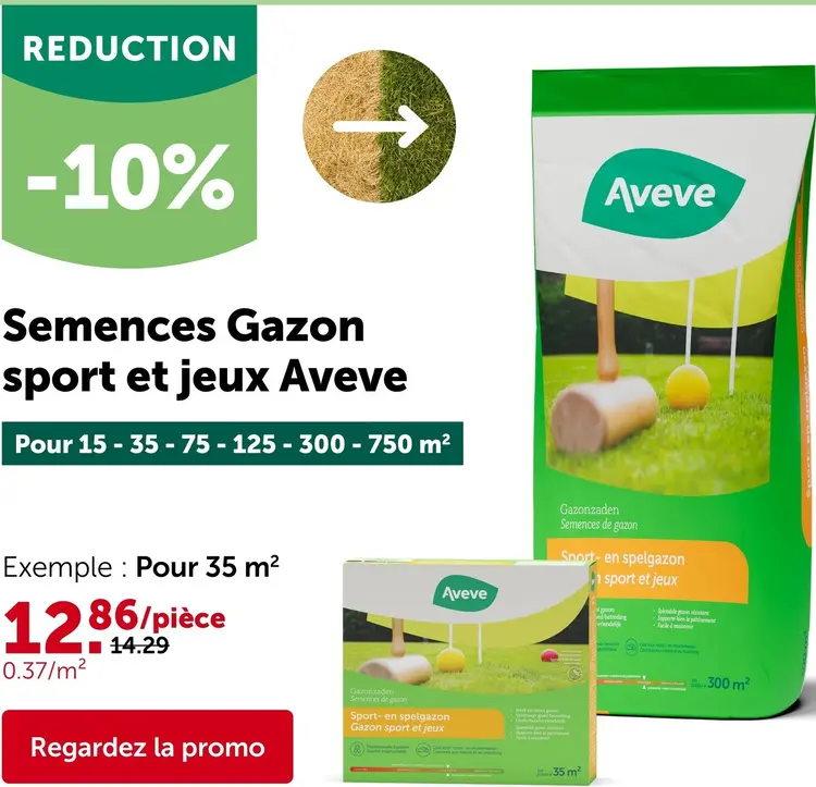 Offre: Semences Gazon sport et jeux
