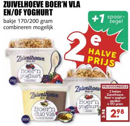 Aanbieding: Boer'n vla en/of yoghurt
