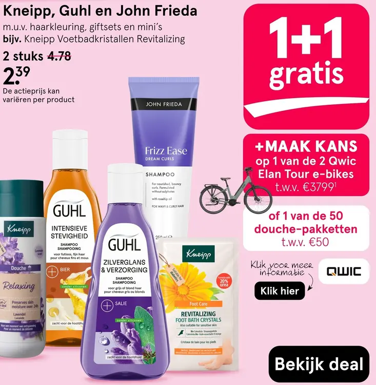 Aanbieding: Kneipp, Guhl en John Frieda