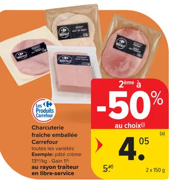 Offre: Charcuterie fraîche emballée