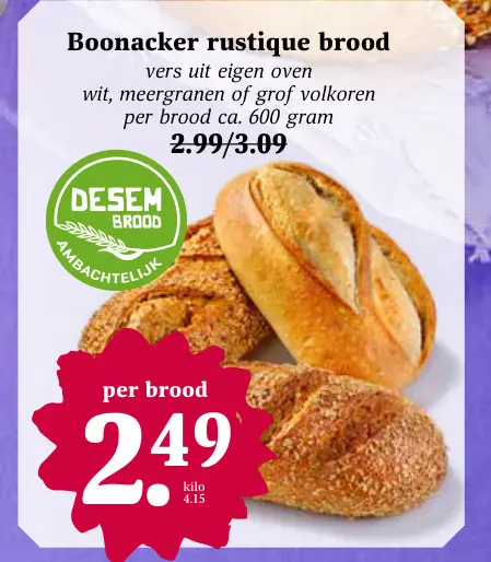 Aanbieding: Boonacker rustique brood