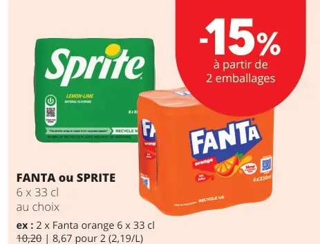 Offre: Fanta ou Sprite