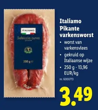 Aanbieding: Italiamo Pikante varkensworst