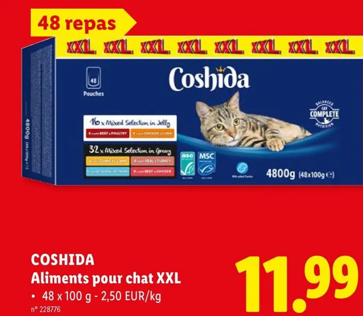 Offre: Coshida Aliments pour chat XXL