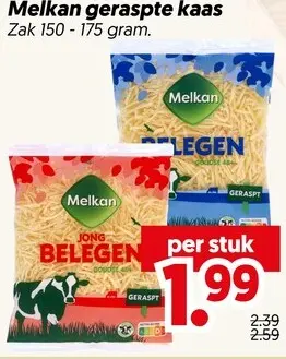 Aanbieding: Melkan geraspte kaas