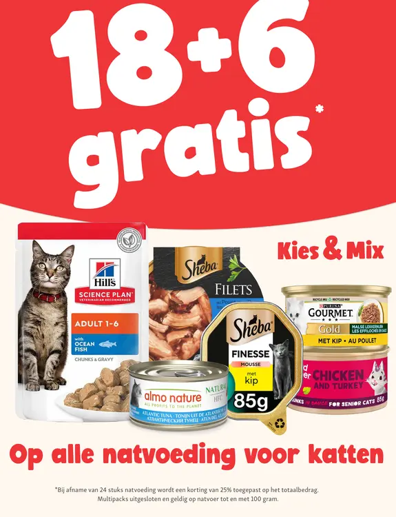 Aanbieding: Alle natvoeding voor katten