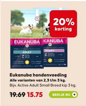 Aanbieding: Hondenvoeding 2,3 t/m 3 kg