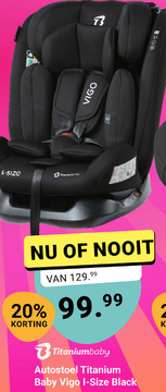 Aanbieding: Autostoel Titanium Baby Vigo I-Size Black