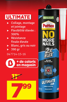 Aanbieding: Pattex NO MORE NAILS 2x FLEX