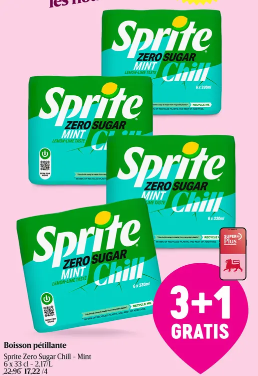 Offre: Sprite Zero Sugar Chill - Mint