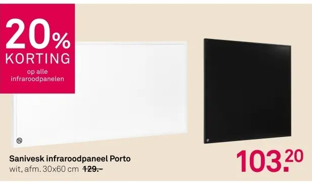 Aanbieding: Sanivesk infraroodpaneel Porto