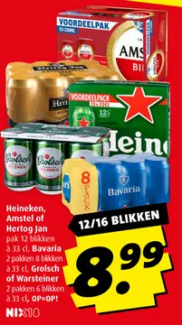 Aanbieding: Heineken, Amstel of Hertog Jan