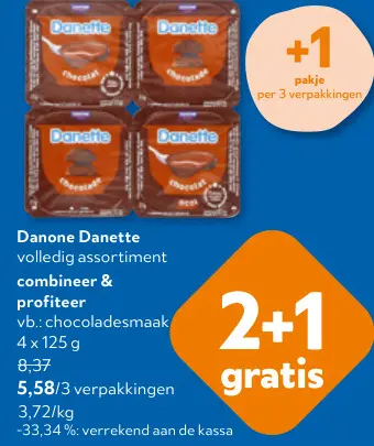 Promotie: Danette volledig assortiment