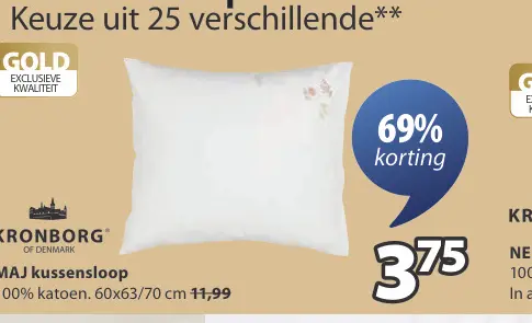 Aanbieding: NELL satijnen kussensloop