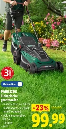 Promotie: Elektrische grasmaaier