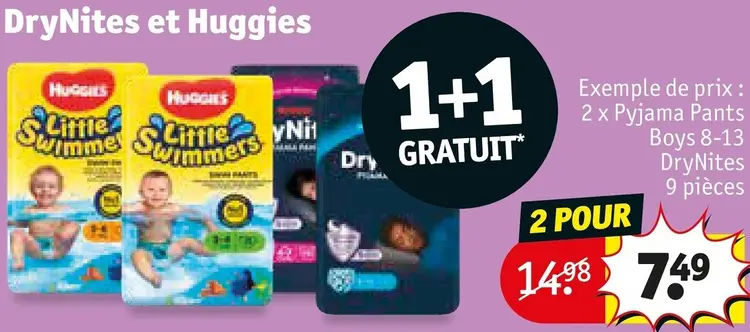 Offre: DryNites et Huggies