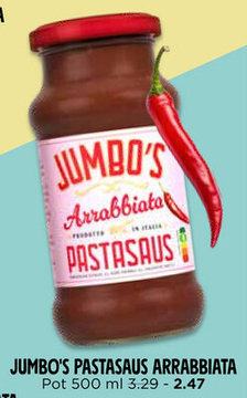 Aanbieding: JUMBO'S PASTASAUS ARRABBIATA