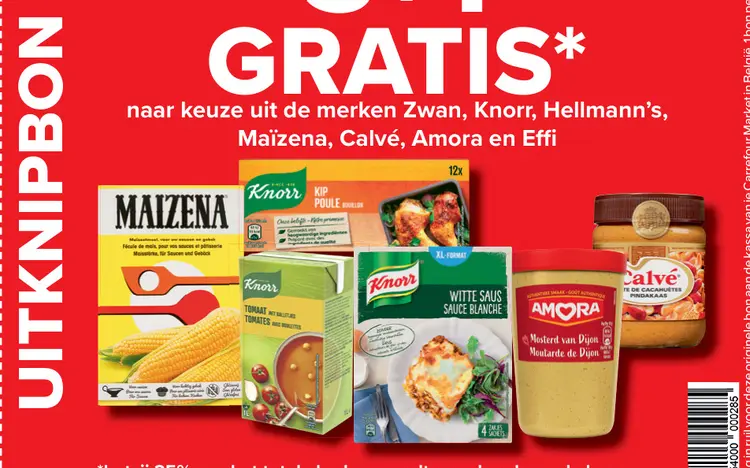 Promotie: Knorr, Maïzena, Calvé, Amora, Effi