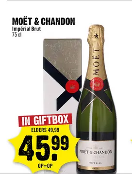 Aanbieding: Moet & Chandon Brut Impérial Champagne met giftbox 75 cl
