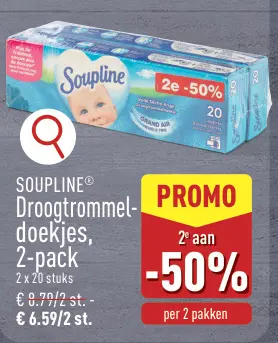 Aanbieding: Soupline Droogtrommeldoekjes