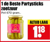 Aanbieding: 1 de Beste Partysticks - augurken