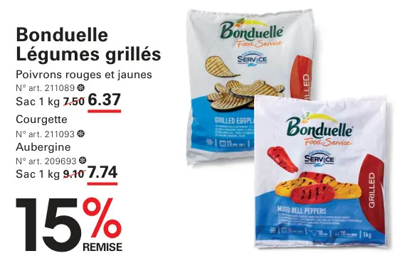 Offre: Légumes grillés