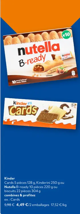 Offre: Kinder Cards